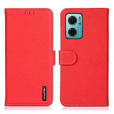 Custodia Portafoglio In Pelle Cover con Supporto B01H per Xiaomi Redmi 11 Prime 5G Rosso