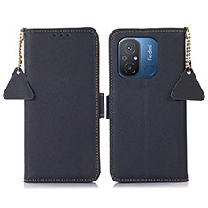 Custodia Portafoglio In Pelle Cover con Supporto B01H per Xiaomi Redmi 11A 4G Blu