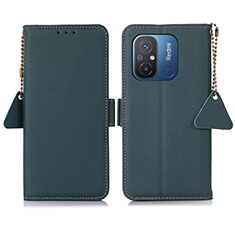 Custodia Portafoglio In Pelle Cover con Supporto B01H per Xiaomi Redmi 11A 4G Verde