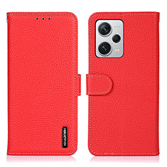 Custodia Portafoglio In Pelle Cover con Supporto B01H per Xiaomi Redmi Note 12 Explorer Rosso