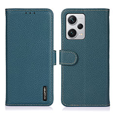 Custodia Portafoglio In Pelle Cover con Supporto B01H per Xiaomi Redmi Note 12 Pro+ Plus 5G Verde