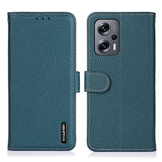 Custodia Portafoglio In Pelle Cover con Supporto B01H per Xiaomi Redmi Note 12T Pro 5G Verde