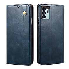 Custodia Portafoglio In Pelle Cover con Supporto B01S per Oppo Reno6 Z 5G Blu