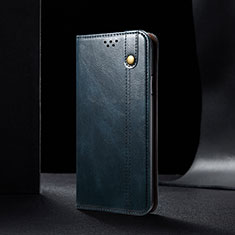 Custodia Portafoglio In Pelle Cover con Supporto B01S per Samsung Galaxy A12 Nacho Blu