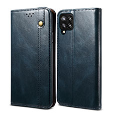 Custodia Portafoglio In Pelle Cover con Supporto B01S per Samsung Galaxy A42 5G Blu