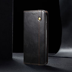 Custodia Portafoglio In Pelle Cover con Supporto B01S per Samsung Galaxy F12 Nero