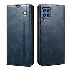 Custodia Portafoglio In Pelle Cover con Supporto B01S per Samsung Galaxy M32 4G Blu