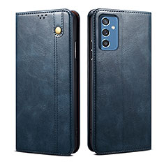 Custodia Portafoglio In Pelle Cover con Supporto B01S per Samsung Galaxy M52 5G Blu
