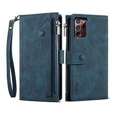 Custodia Portafoglio In Pelle Cover con Supporto B01S per Samsung Galaxy Note 20 Ultra 5G Blu