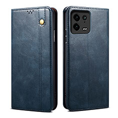 Custodia Portafoglio In Pelle Cover con Supporto B01S per Xiaomi Mi 13 5G Blu