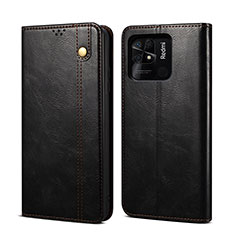 Custodia Portafoglio In Pelle Cover con Supporto B01S per Xiaomi Redmi 10C 4G Nero