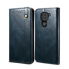 Custodia Portafoglio In Pelle Cover con Supporto B01S per Xiaomi Redmi 10X 4G Blu