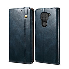 Custodia Portafoglio In Pelle Cover con Supporto B01S per Xiaomi Redmi Note 9 Blu