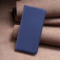 Custodia Portafoglio In Pelle Cover con Supporto B02F per Nokia C210 Blu