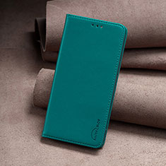 Custodia Portafoglio In Pelle Cover con Supporto B02F per Nokia C210 Verde