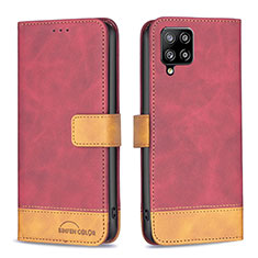 Custodia Portafoglio In Pelle Cover con Supporto B02F per Samsung Galaxy A42 5G Rosso