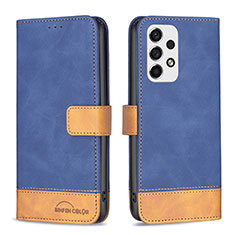 Custodia Portafoglio In Pelle Cover con Supporto B02F per Samsung Galaxy A53 5G Blu