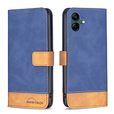 Custodia Portafoglio In Pelle Cover con Supporto B02F per Samsung Galaxy F04 Blu