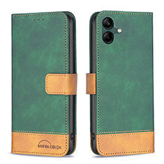 Custodia Portafoglio In Pelle Cover con Supporto B02F per Samsung Galaxy F04 Verde