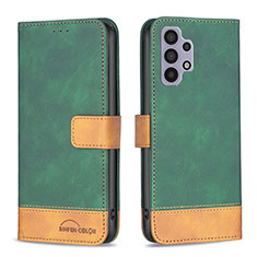 Custodia Portafoglio In Pelle Cover con Supporto B02F per Samsung Galaxy M32 5G Verde