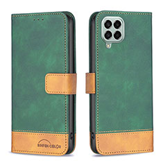 Custodia Portafoglio In Pelle Cover con Supporto B02F per Samsung Galaxy M33 5G Verde