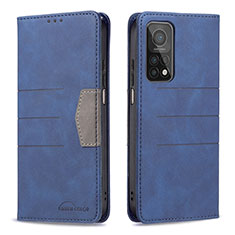 Custodia Portafoglio In Pelle Cover con Supporto B02F per Xiaomi Mi 10T 5G Blu