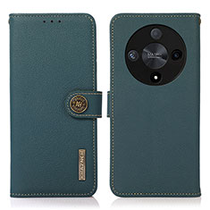 Custodia Portafoglio In Pelle Cover con Supporto B02H per Huawei Honor Magic6 Lite 5G Verde