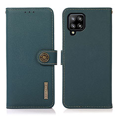 Custodia Portafoglio In Pelle Cover con Supporto B02H per Samsung Galaxy A42 5G Verde
