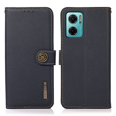 Custodia Portafoglio In Pelle Cover con Supporto B02H per Xiaomi Redmi Note 11E 5G Blu