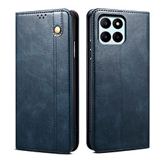 Custodia Portafoglio In Pelle Cover con Supporto B02S per Huawei Honor X6a Blu