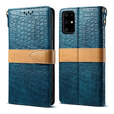 Custodia Portafoglio In Pelle Cover con Supporto B02S per Samsung Galaxy S20 Plus 5G Blu