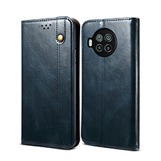 Custodia Portafoglio In Pelle Cover con Supporto B02S per Xiaomi Mi 10i 5G Blu