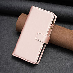 Custodia Portafoglio In Pelle Cover con Supporto B03F per Nokia C210 Oro Rosa