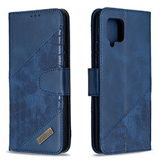 Custodia Portafoglio In Pelle Cover con Supporto B03F per Samsung Galaxy A42 5G Blu