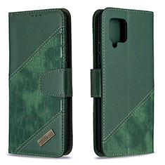 Custodia Portafoglio In Pelle Cover con Supporto B03F per Samsung Galaxy A42 5G Verde
