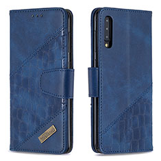 Custodia Portafoglio In Pelle Cover con Supporto B03F per Samsung Galaxy A50S Blu