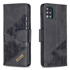 Custodia Portafoglio In Pelle Cover con Supporto B03F per Samsung Galaxy A51 4G Nero