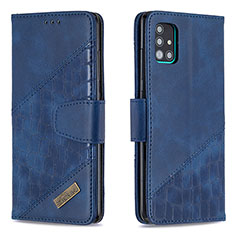 Custodia Portafoglio In Pelle Cover con Supporto B03F per Samsung Galaxy A51 5G Blu