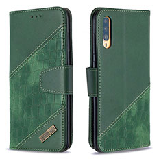 Custodia Portafoglio In Pelle Cover con Supporto B03F per Samsung Galaxy A70S Verde