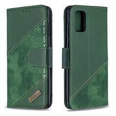Custodia Portafoglio In Pelle Cover con Supporto B03F per Samsung Galaxy A71 4G A715 Verde