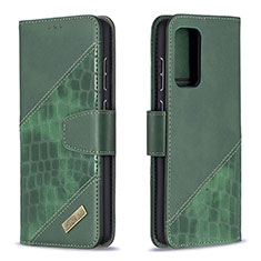 Custodia Portafoglio In Pelle Cover con Supporto B03F per Samsung Galaxy A72 5G Verde