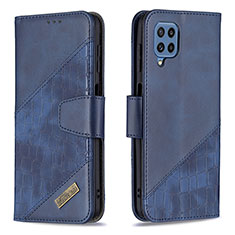 Custodia Portafoglio In Pelle Cover con Supporto B03F per Samsung Galaxy M32 4G Blu
