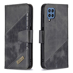 Custodia Portafoglio In Pelle Cover con Supporto B03F per Samsung Galaxy M32 4G Nero