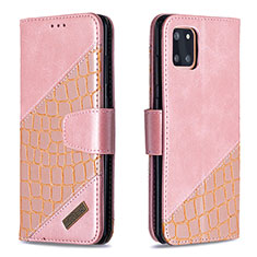 Custodia Portafoglio In Pelle Cover con Supporto B03F per Samsung Galaxy M60s Oro Rosa