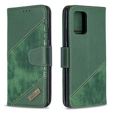 Custodia Portafoglio In Pelle Cover con Supporto B03F per Samsung Galaxy M80S Verde
