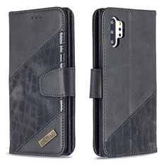 Custodia Portafoglio In Pelle Cover con Supporto B03F per Samsung Galaxy Note 10 Plus 5G Nero