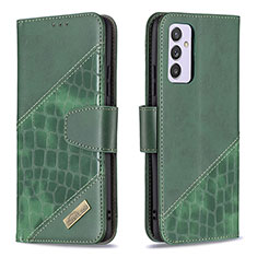 Custodia Portafoglio In Pelle Cover con Supporto B03F per Samsung Galaxy Quantum2 5G Verde
