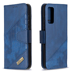 Custodia Portafoglio In Pelle Cover con Supporto B03F per Samsung Galaxy S20 FE 5G Blu