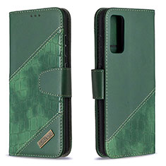 Custodia Portafoglio In Pelle Cover con Supporto B03F per Samsung Galaxy S20 FE 5G Verde
