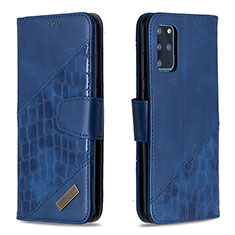 Custodia Portafoglio In Pelle Cover con Supporto B03F per Samsung Galaxy S20 Plus 5G Blu